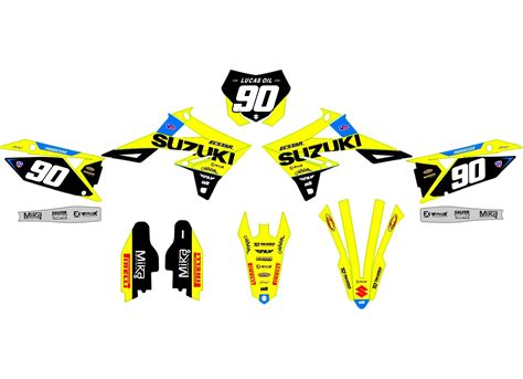 Kit déco Suzuki 450 RMZ 2018 2024 Lucas OIL Boutique Kit Déco Moto