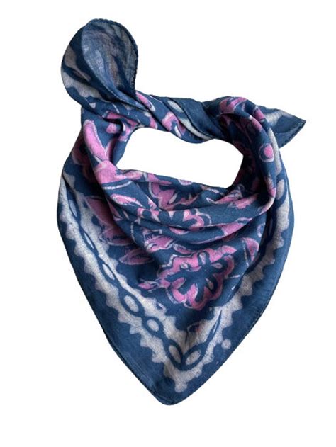 Organic Cotton Bandana Moselle Bandana Scarf Paisley Design Scarf