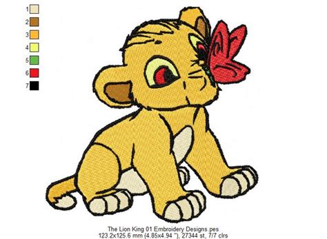 The Lion King 01 Embroidery Designs