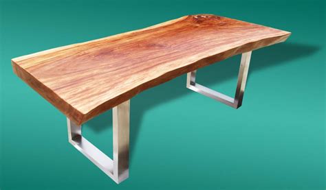 Live Edge Dining Table Reclaimed Acacia Wood Solid Slab Etsy