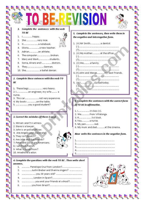 To Be Revision Esl Worksheet By Nataliaalmoines