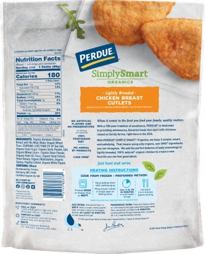 Perdue Simply Smart Organics Lightly Breaded Chicken Breast Cutlets