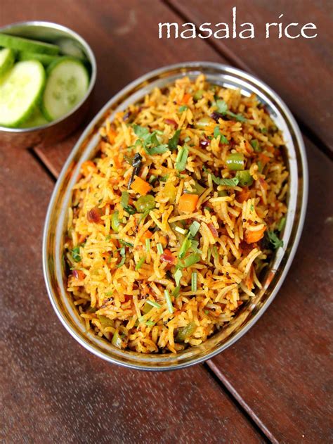 Masala Rice Recipe Vegetable Spiced Rice Spiced Rice With Leftover Rice