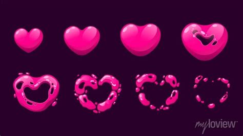 Heart Sprite Animation Grow And Disappear Sprite Sequence For Posters