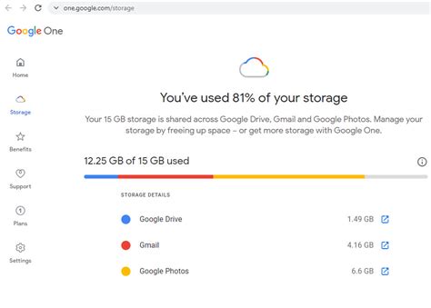 manage  google drive storage space
