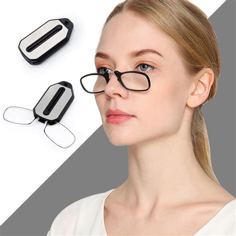 Legless Nose Clip Reading Glasses Mini Portable