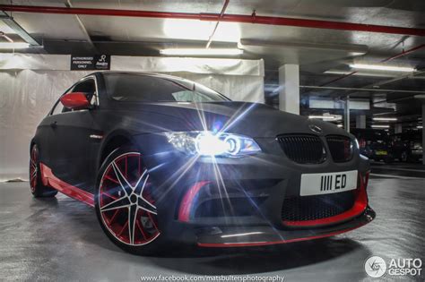 Red and Black BMW M3 Poses in Underground Garage in London - autoevolution