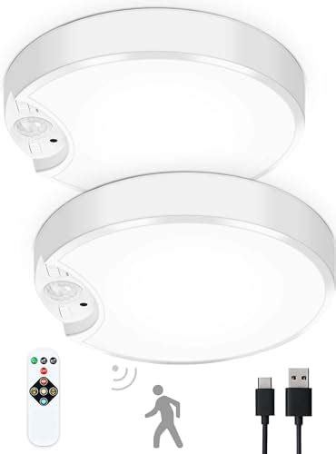 Motion Sensor Ceiling Light Pack Rechargeable Battery Powered Led