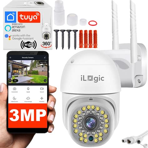 Kamera IP Zewnętrzna Kamera Obrotowa IP TUYA 3MPx WiFi ZOOM Kamera IP