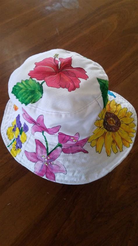 Hand Painted Hats Painted Hats Fabric Painting Hand Painted