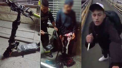 Cogieron A Ladrón De Patinetas Que Habría Cometido Robo Que Se Volvió Viral En Puente De Bogotá