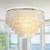 Aloa Decor In Light Coastal Natural Capiz Shell Tiered Flush