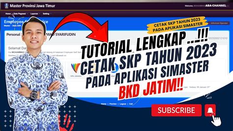 TUTORIAL CETAK SKP TAHUN 2023 PADA APLIKASI SIMASTER BKD JATIM SIMAK