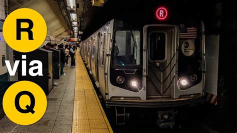 Rerouted R Trains Via The Q Line At Canal Street Youtube