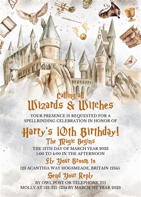 An Image Of A Birthday Party With Hogwart S Castle And Harry Potters