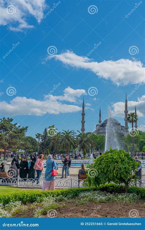 Sultan Ahmet Park In The Background The Hagia Sofia Historic Mosque In