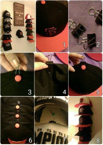 Diy Baseball Cap Ball Cap Storage Hat Storage Storage Ideas