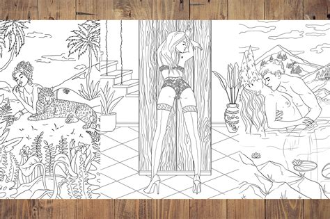 Erotic Coloring Book For Adults Sex Coloring Pages Printable Naughty Coloring Book Adult