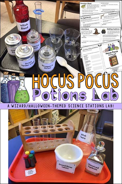 Science Wizard Potions Chemistry Stations Lab Halloween Fun