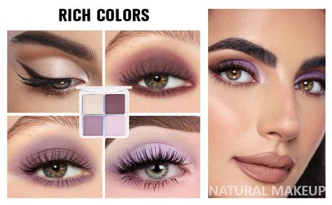 Amazon Evpct Eye Shadow Quad Palette Makeup Nude Pink Dark Mauve