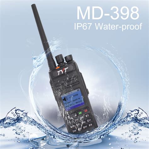 TYT MD 398 DMR VHF UHF Walkie Talkie IP67 Waterproof Digital Two Way