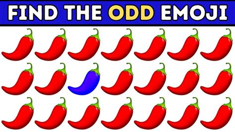 Finden Sie Odd One Out Emoji Quiz Leicht Mittel Schwer