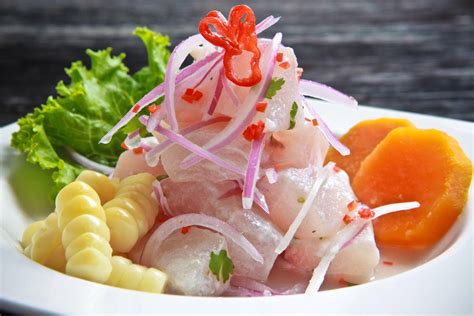 Download Delightful Ceviche Dish Served With Corn Onions And Sweet