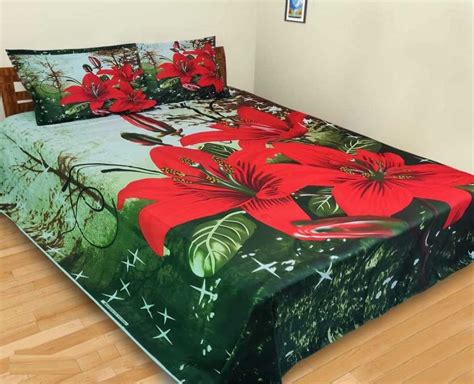 Luxury 3d Scenery Design Cotton King Size Bedsheet Home And Living