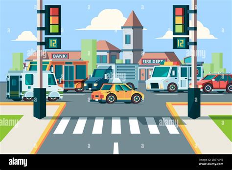 Intersection Street Stock Vector Images Alamy