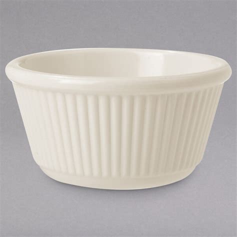 GET RM 401 IV 4 Oz Ivory Fluted Melamine Ramekin 48 Case