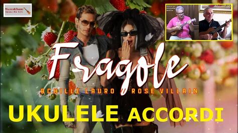 FRAGOLE Achille Lauro Rose Villain UKULELE ACCORDI Tutorial