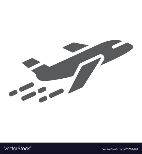 Airplane Glyph Icon Aircraft And Travel Plane Vector Image