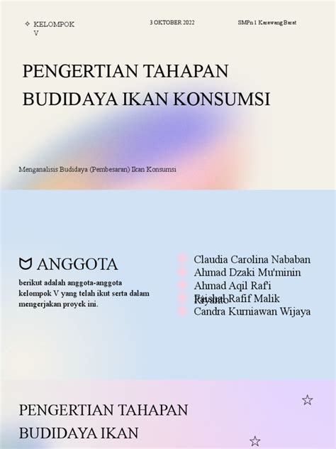 presentasi pengertian tahapan budidaya ikan konsumsi kelompok