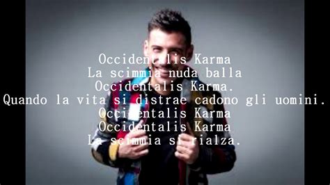 Occidentalis Karma Francesco Gabbani W Testo Youtube