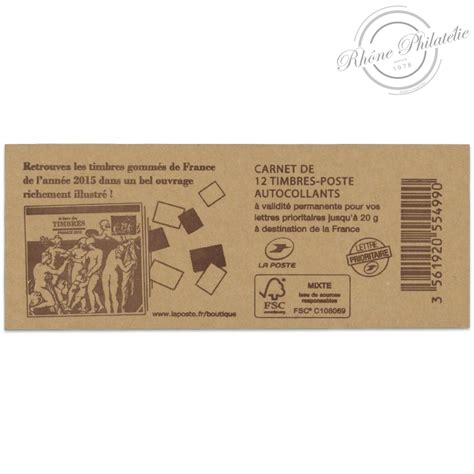 Carnet France C De Timbres G Pour Affranchir Marianne Rouge