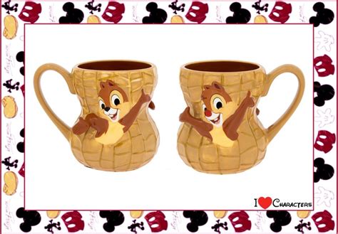 Disney Parks Chip N Dale Nut Ceramic Coffee Mug Cup Chip N Dale Cute