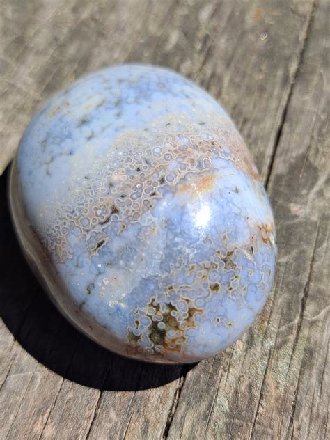 Orbicular Ocean Jasper Palm Stone Sea Chalcedony Palmstone Etsy