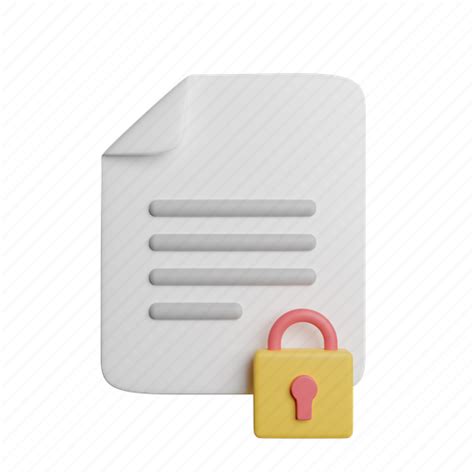 Locked File Front 3d Illustration Download On Iconfinder