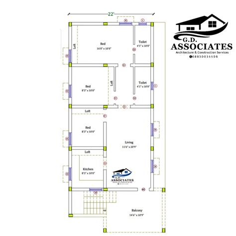 1200 Square Foot House Top Design With The Final Cost G D ASSOCIATES