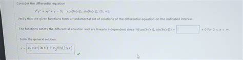 Solved Consider The Differential Equation Chegg