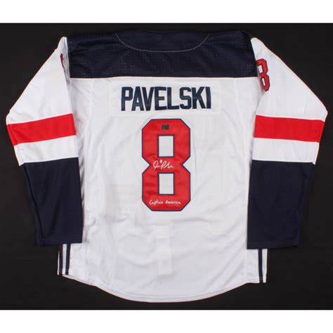 Joe Pavelski Signed Team Usa Hockey World Cup Jersey Inscribed