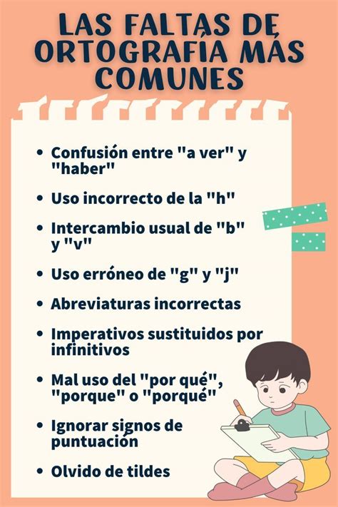 Las 10 Faltas De OrtografÍa MÁs Comunes Entre NiÑos Y Adolescentes Faltas De Ortografia