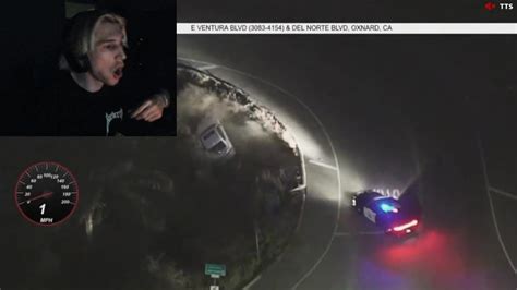 XQc Reacts To Car Crash During Police Chase YouTube