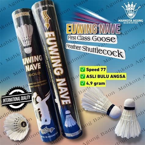 Jual Shuttlecock Euwing Nave Hitam Gold Original Bola Badminton Kok