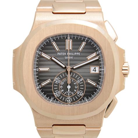 Patek Philippe Nautilus Black Dial 18kt Rose Gold Chronograph Automatic Men S Watch 5980 1r 001