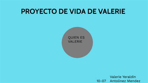 Proyecto De Vida By Valerie Antolinez