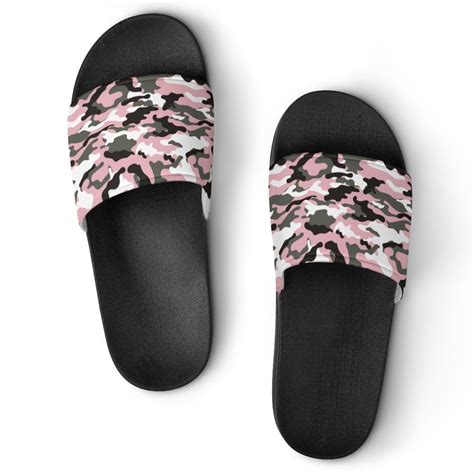 Gzhjmy Stylish Slides For Women Men Vector Camouflage Pattern For Army