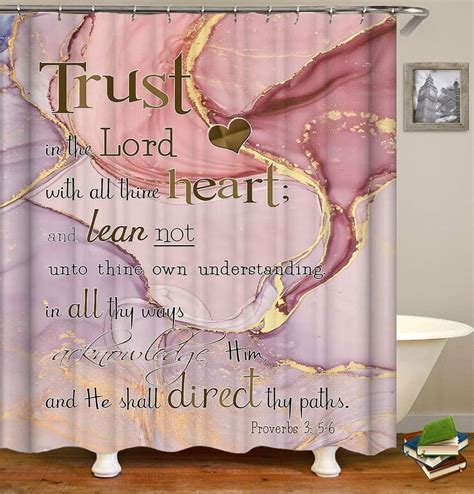 Shower Curtain Inspirational Quote Bible Verse Inspirational