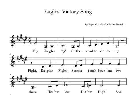 Eagles Victory Song Arr Christina Lopriore Sheet Music Dirk Quinn Band Lead Sheet Fake