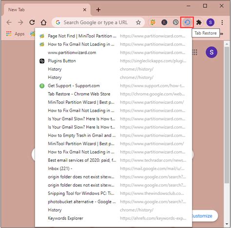 How To Restore Chrome Tabs Here Are Methods Minitool Partition Wizard